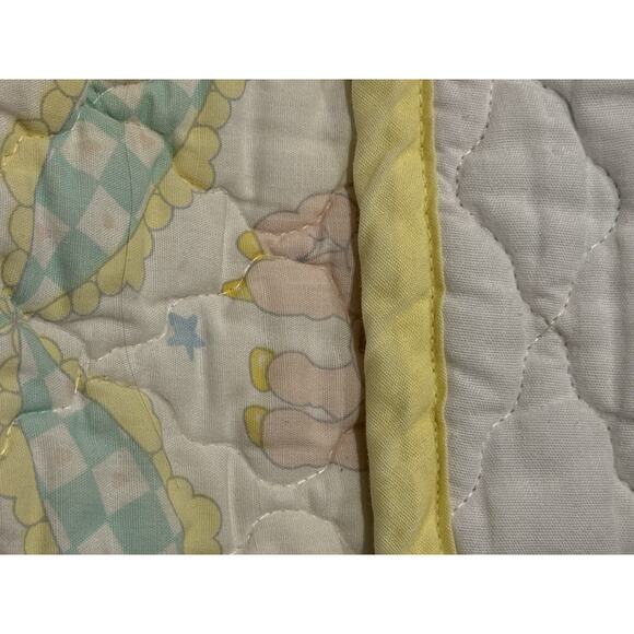 VTG Unisex 40” X 46”Baby Blanket Crib Quilted Comforter Unicorn, Rabbit, Bear - Picture 4 of 9